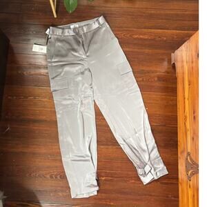 Babaton Silver Shimmer Cargo Pants